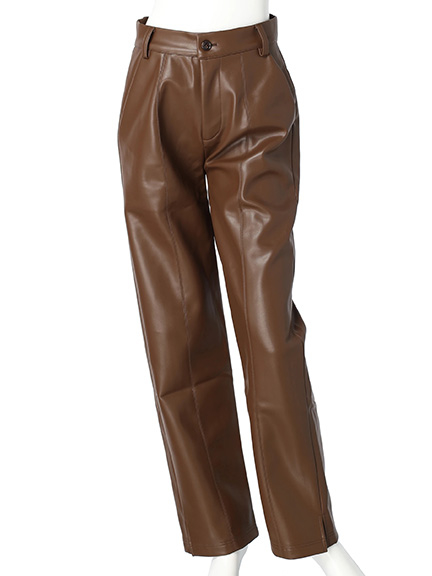 Fake leather pants(ブラック)