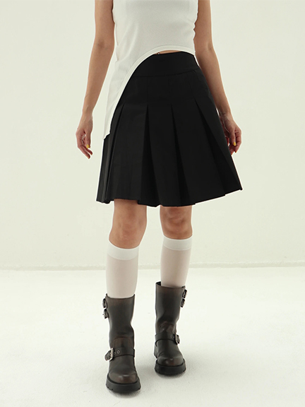 プリーツMID SK(ブラック)