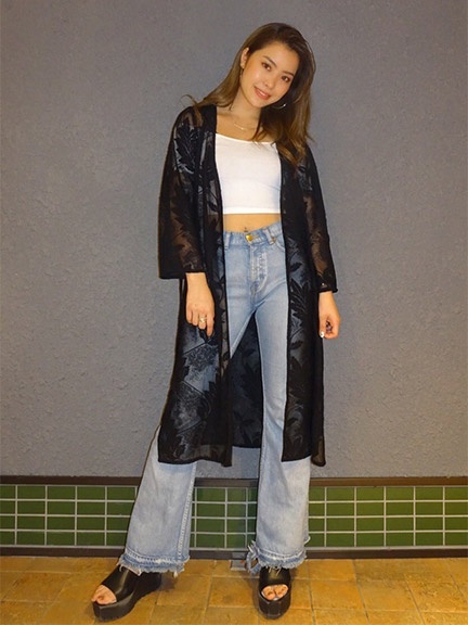 スリットレースガウン クロッシング トップス Fig Viper