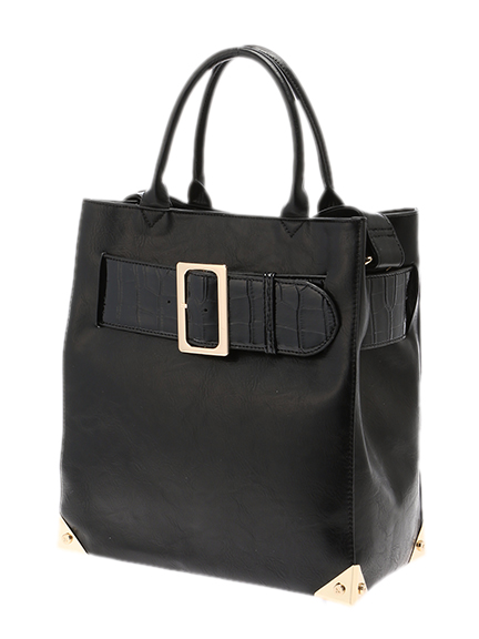 ワイドベルトトートBAG(ブラック)