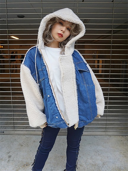 デニム切替ボアjk クロッシング アウター Fig Viper フィグ アンド ヴァイパー公式通販サイト