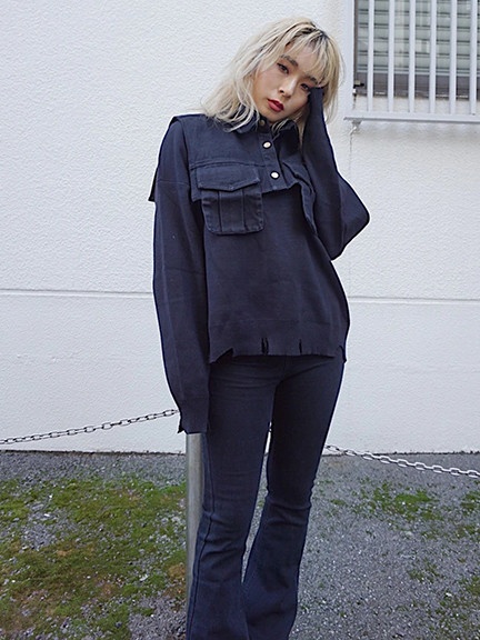 デザインニットtop クロッシング トップス Fig Viper フィグ アンド ヴァイパー公式通販サイト