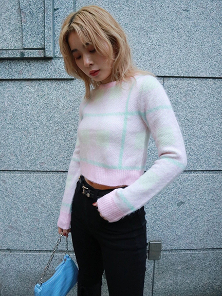 チェックショートニットTOP | クロッシング | トップス | FIG & VIPER ...