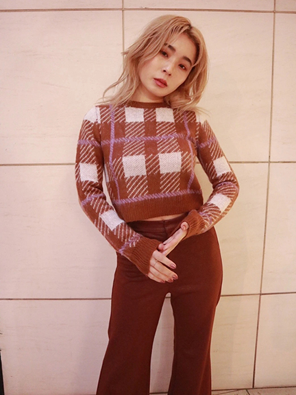 チェックショートニットTOP | クロッシング | トップス | FIG & VIPER ...