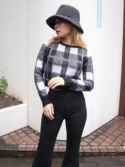 チェックショートニットTOP | クロッシング | トップス | FIG & VIPER ...
