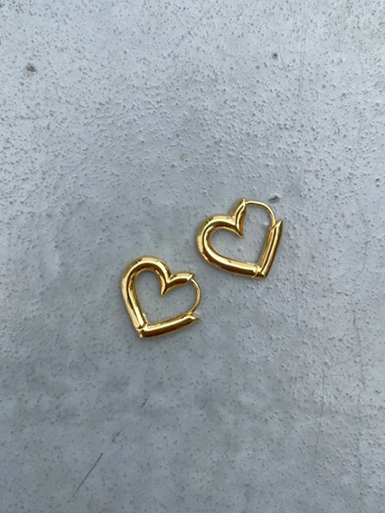ハートピアス(ゴールド)