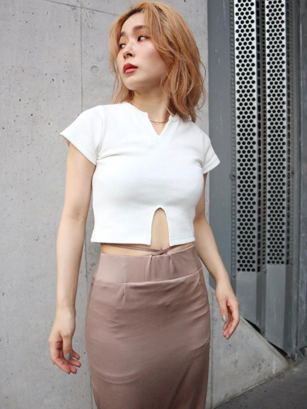 リブカットショートTOP | クロッシング | トップス | FIG