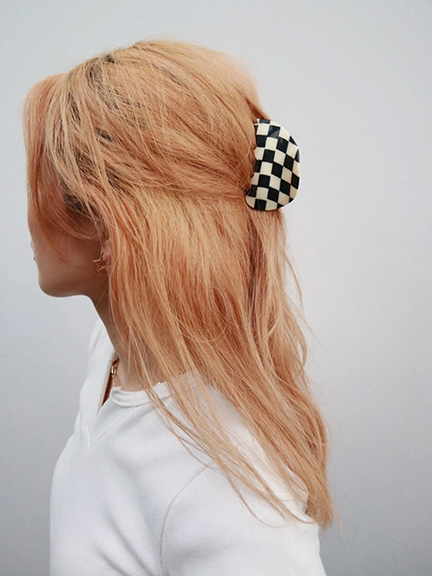チェッカーヘアクリップ(マルチ)