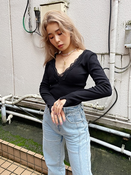 カップ付きレースリブtop クロッシング トップス Fig Viper フィグ アンド ヴァイパー公式通販サイト