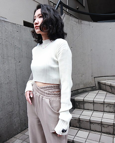 クロップドリブニットTOP | クロッシング | トップス | FIG