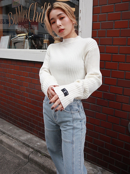 クロップドリブニットTOP | クロッシング | トップス | FIG