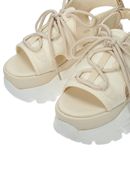 関税送料込 ISABEL MARANT Anil レザー サンダル レースアップ BIANCA/レースアップレザーサンダル/Beige | ETTA