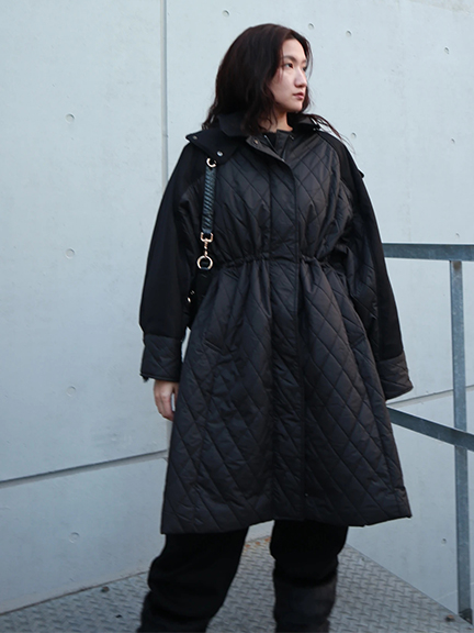 DVF ★万能★ドミノ リバーシブル キルティングコート黒 セール】リバーシブルキルティングコート【MATINEE LINE