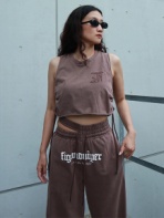 FIG＆VIPER(フィグアンドヴァイパー) |Washed F カットタンク(ブラウン)